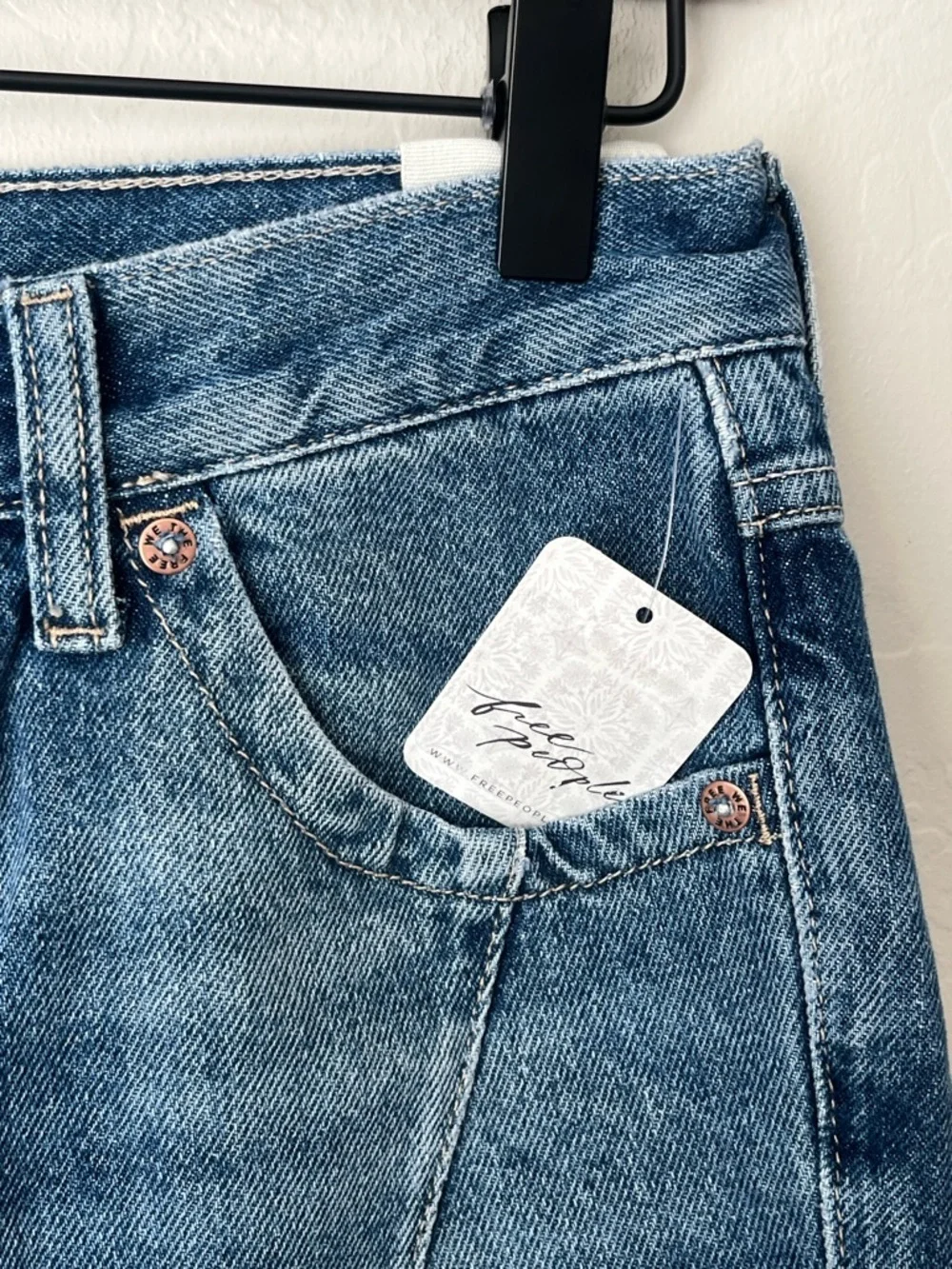 Free People We the Free ghost town high rise denim shorts NEW 26